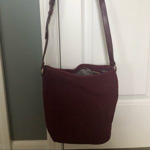 Sole Society vegan suede bucket bag